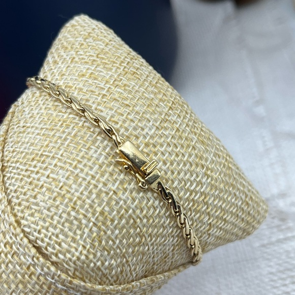 ✨ Vintage 925 Sterling Silver Gold Vermeil Ruby & CZ Tennis Bracelet - 7.25” - Picture 8 of 17